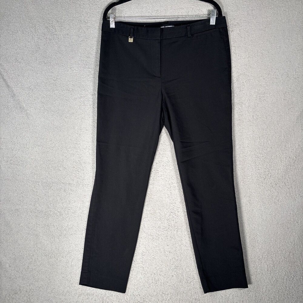 Karl Lagerfeld Pants Women's Size 34" Black Stretch Minimalist Capsule Career